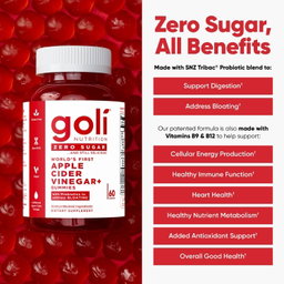 GOLI Zero Sugar Apple Cider Vinegar Gummies - ACV