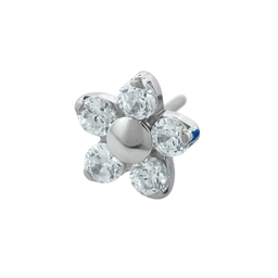 Labret flor blanca mediana