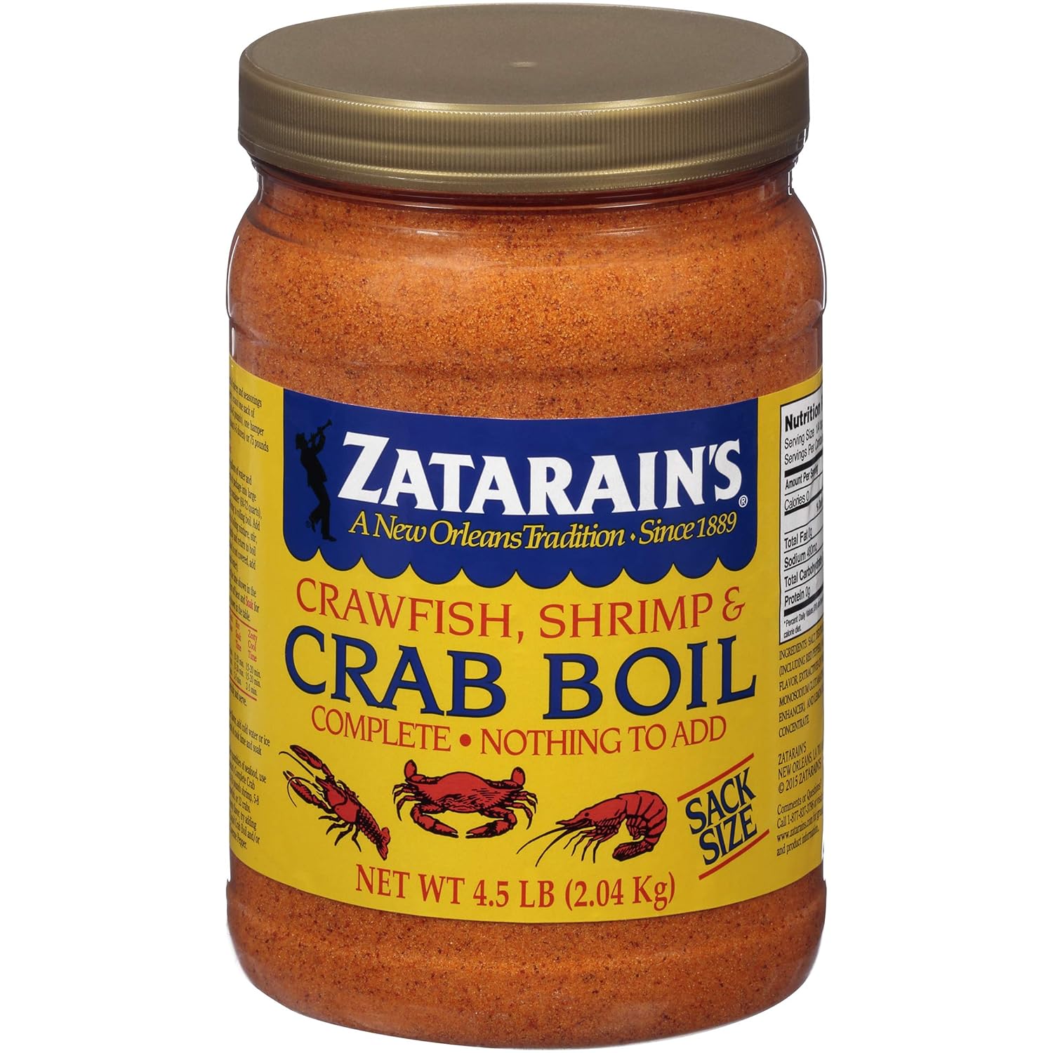 Zatarains Pre-Seasoned Crab and Shrimp Boil, 72 Ounce_0