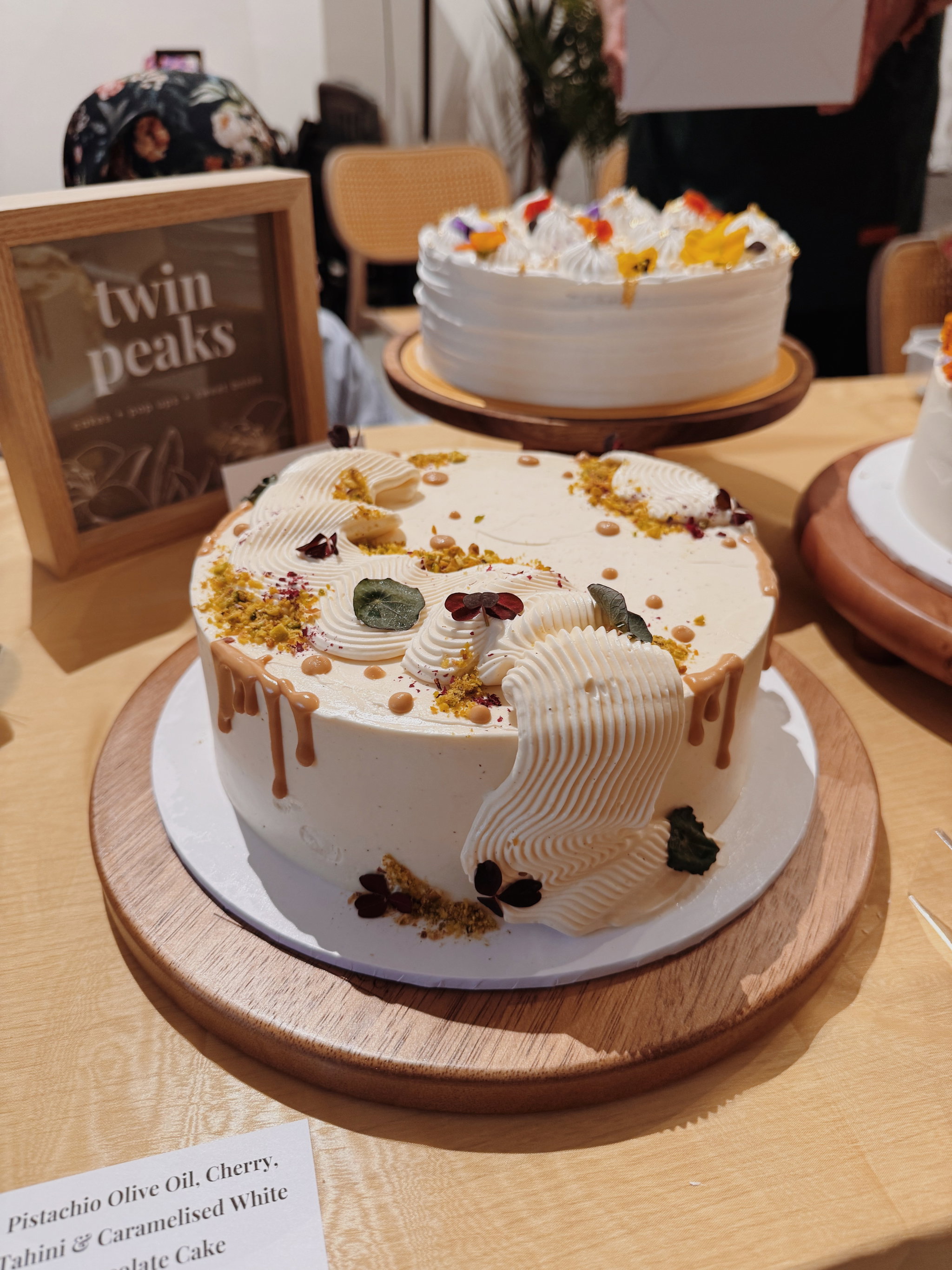 Pistachio Olive Oil, Cherry & Tahini Cake_1