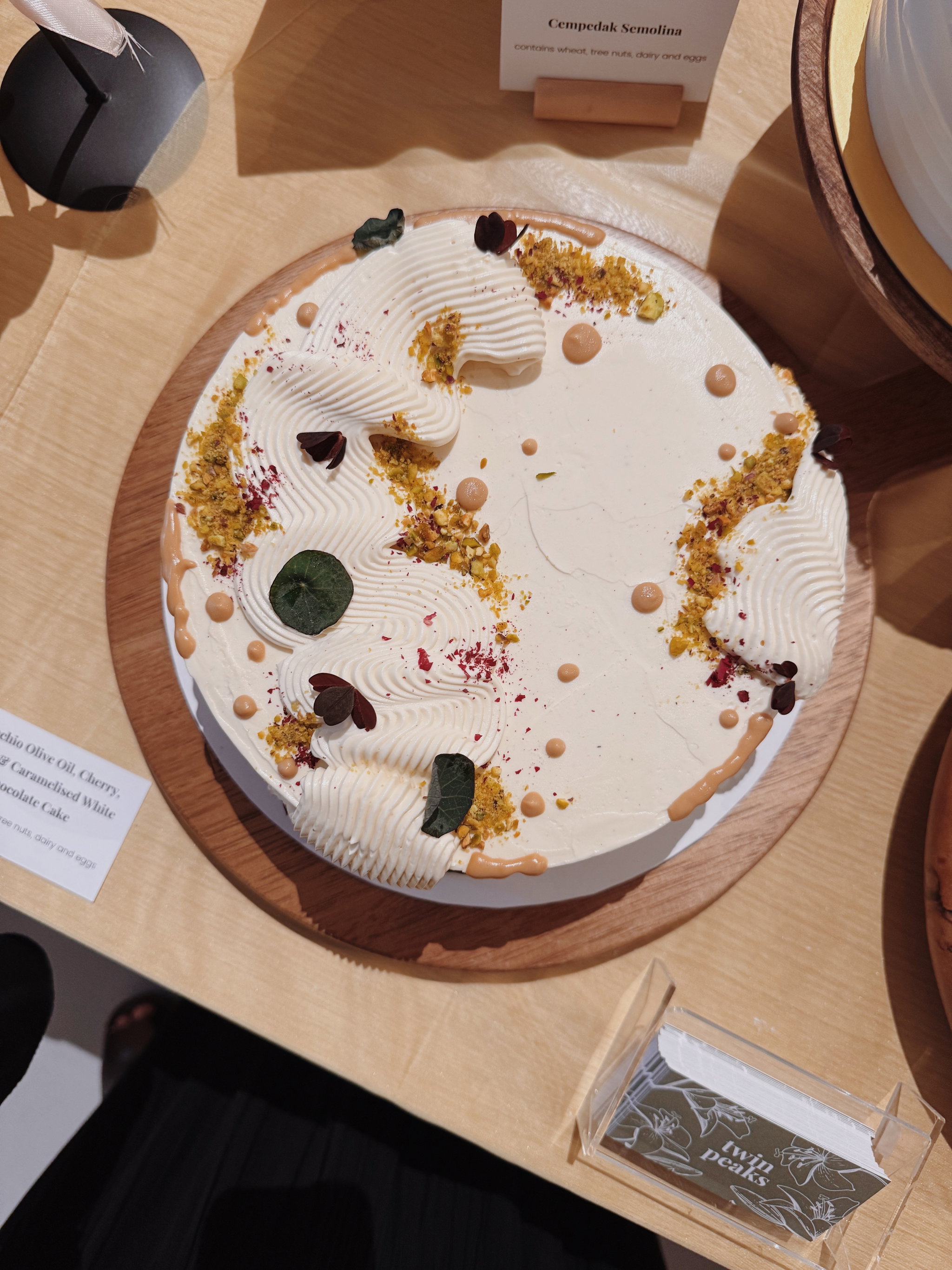 Pistachio Olive Oil, Cherry & Tahini Cake_0