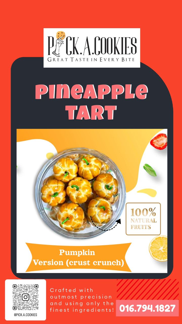 Pineapple Tart - Pumpkin Version (crunchy)