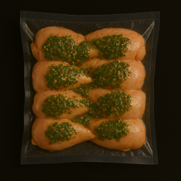 Filete De Cadera Y Muslo Con Chimichurri de Pollo Amarillo Artesanal