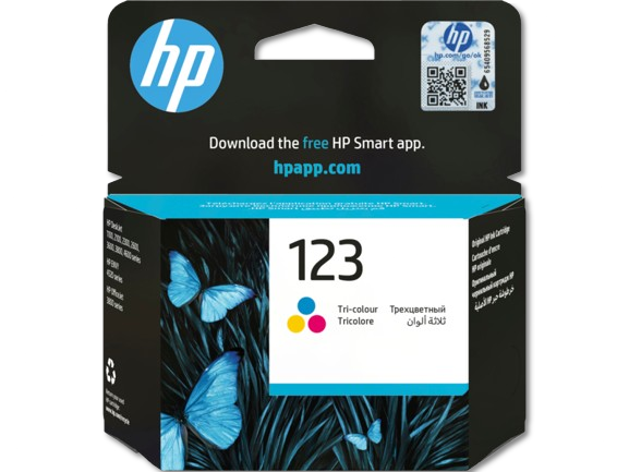 HP 123 Tri-color Original Ink Cartridge