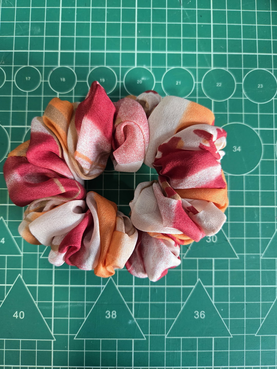 Brick Floral Scrunchie