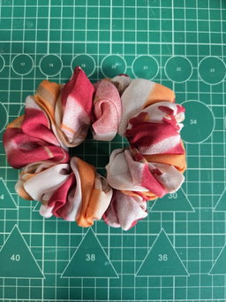 Brick Floral Scrunchie