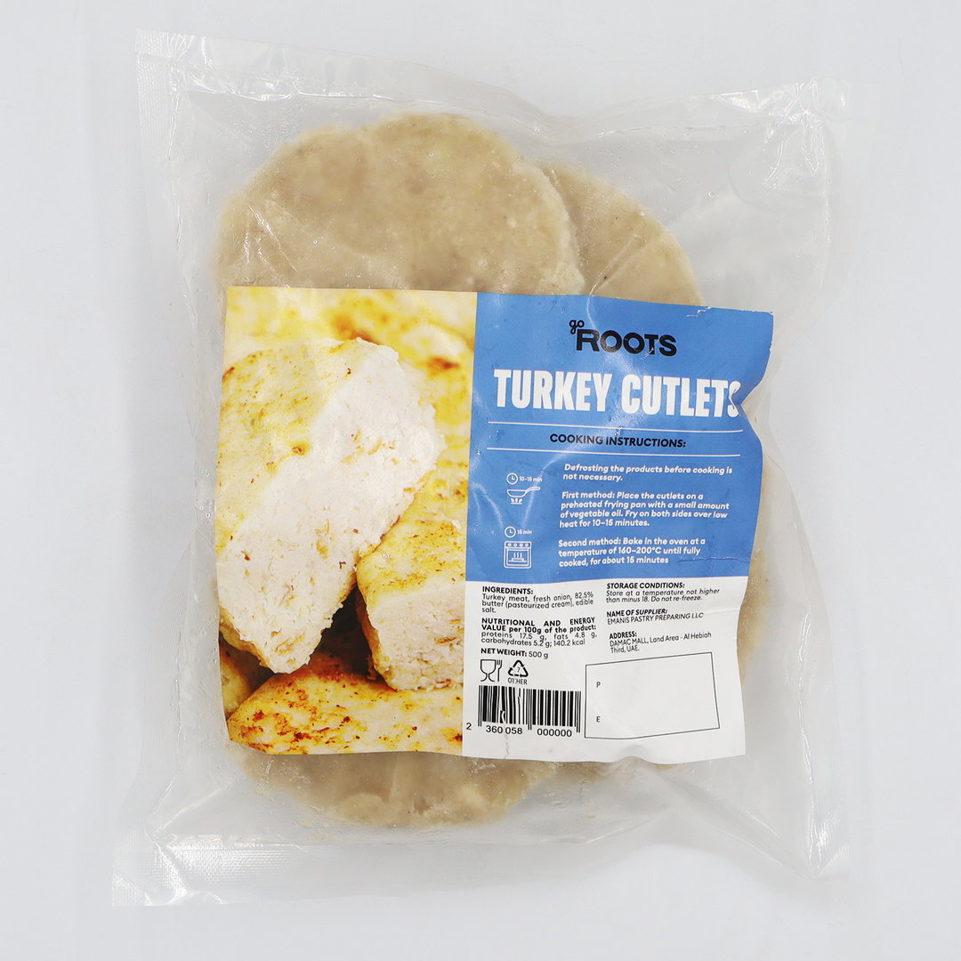 Roots Turkey Cutlets Frozen 500g