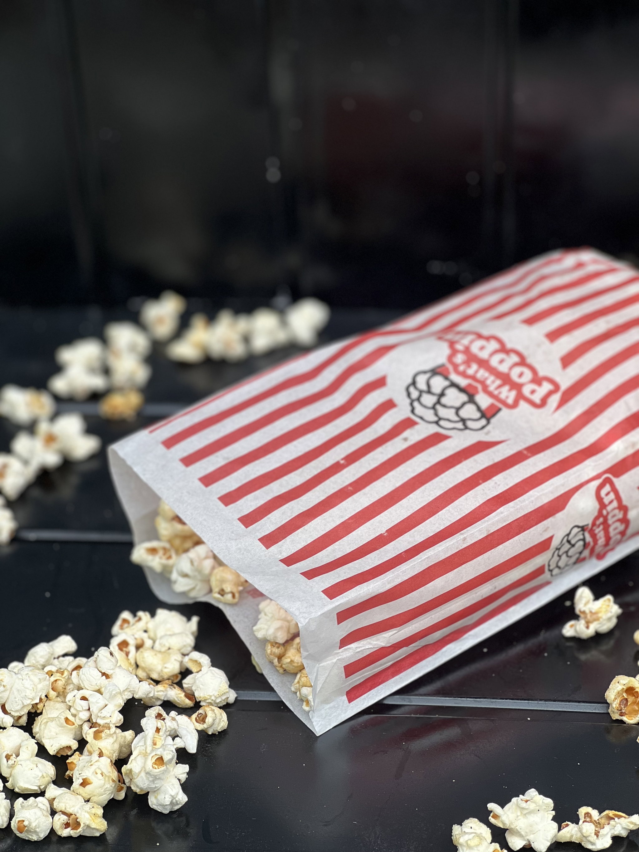 “WHAT’S POPPIN” TREAT TAKEOUT BAGS - WHITE & RED_2