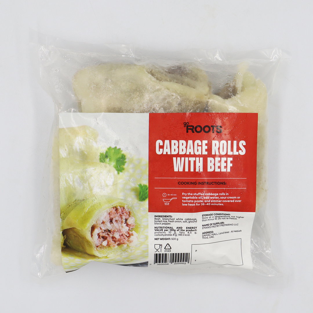 Roots Cabbage Rolls with Beef Frozen 500g