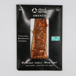 Asmak Hot Smoked Salmon with Black Pepper 180g