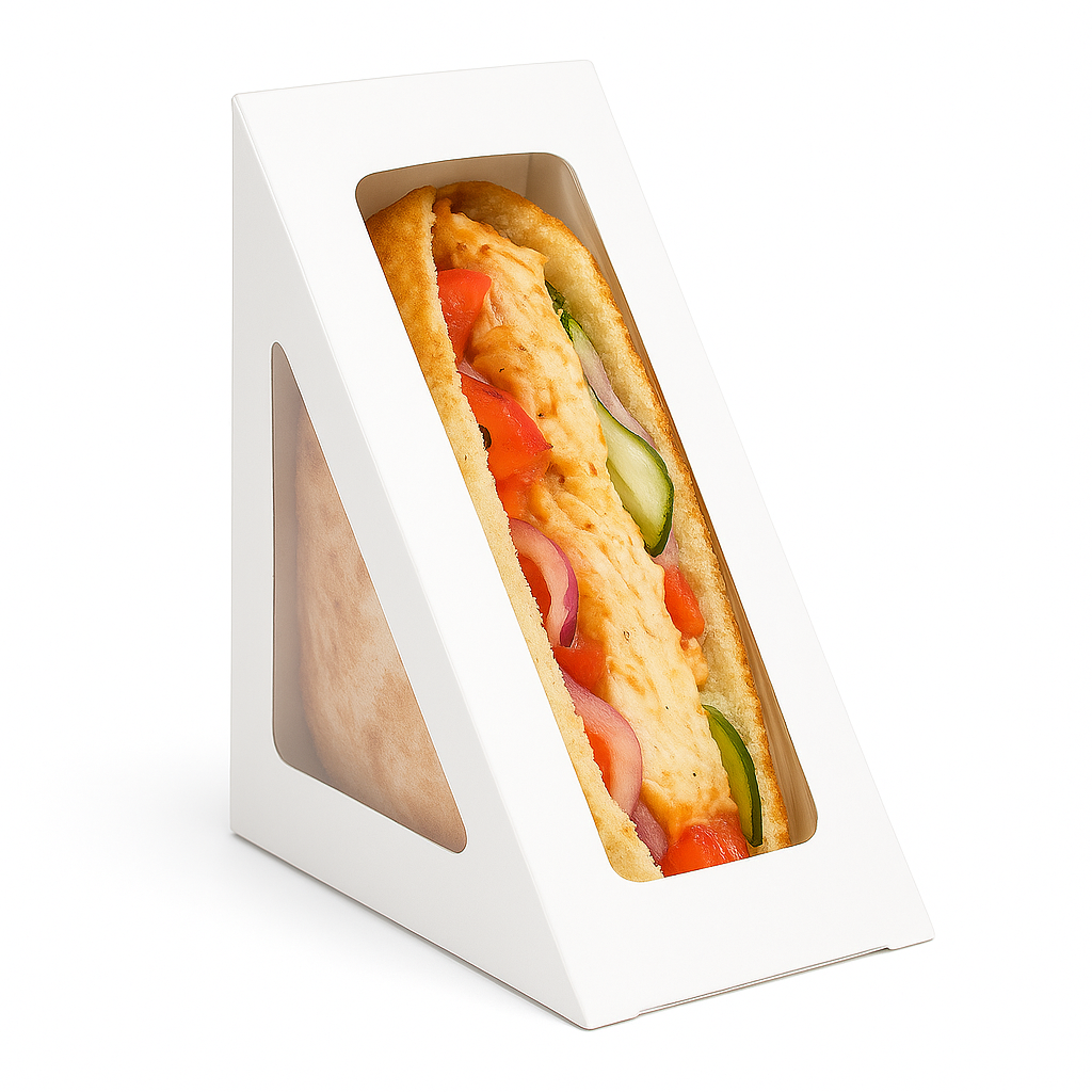 STANDARD SANDWICH WEDGE  BOXES - WHITE