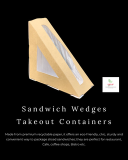 STANDARD SANDWICH WEDGE  BOXES - BROWN
