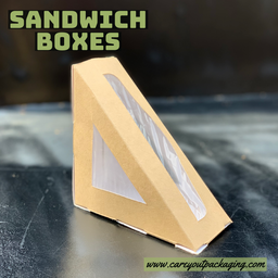STANDARD SANDWICH WEDGE  BOXES - BROWN