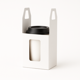 SINGLE TAKEOUT CUP CARRIER - WHITE