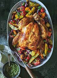 Poulet rôti farci