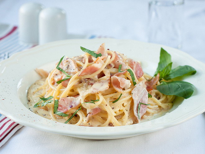 Tagliatelles au jambon crème fraîche