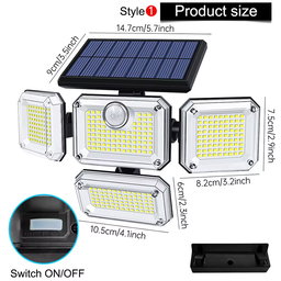 333LED Solar Wall Light