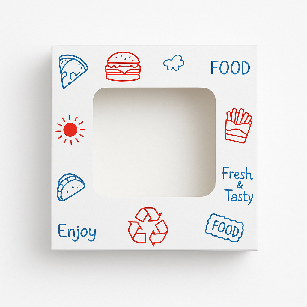 ER “FOODSTEPS” TAKEOUT BOXES - 5” x 5” x 2”