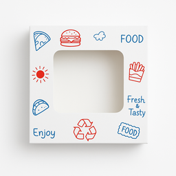 ER “FOODSTEPS” TAKEOUT BOXES - 5” x 5” x 2”