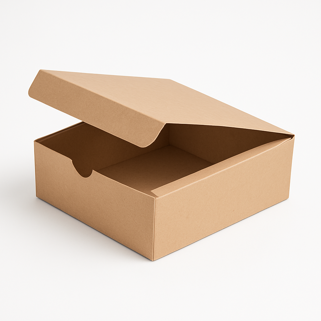 PLAIN KRAFT BROWN “ER” TAKEOUT BOXES - 8” x 8” x 3.5” / WINDOWED & NON WINDOWED _0