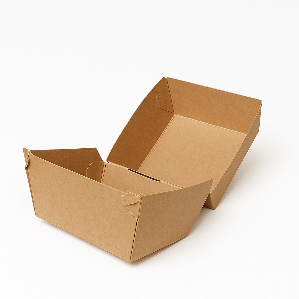 CLAMSHELL BURGER BOXES - PLAIN BROWN_3