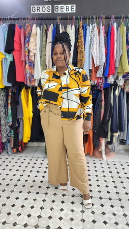 Mustard Stripe Shirt  (46/48)