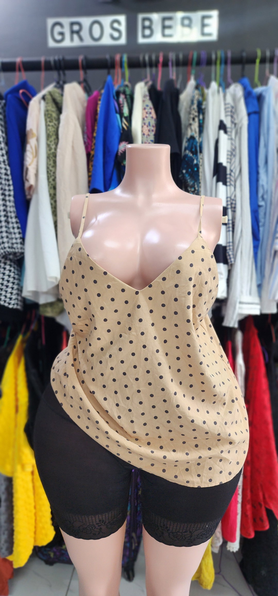 Poka Dot Nude Blouse (46/48)