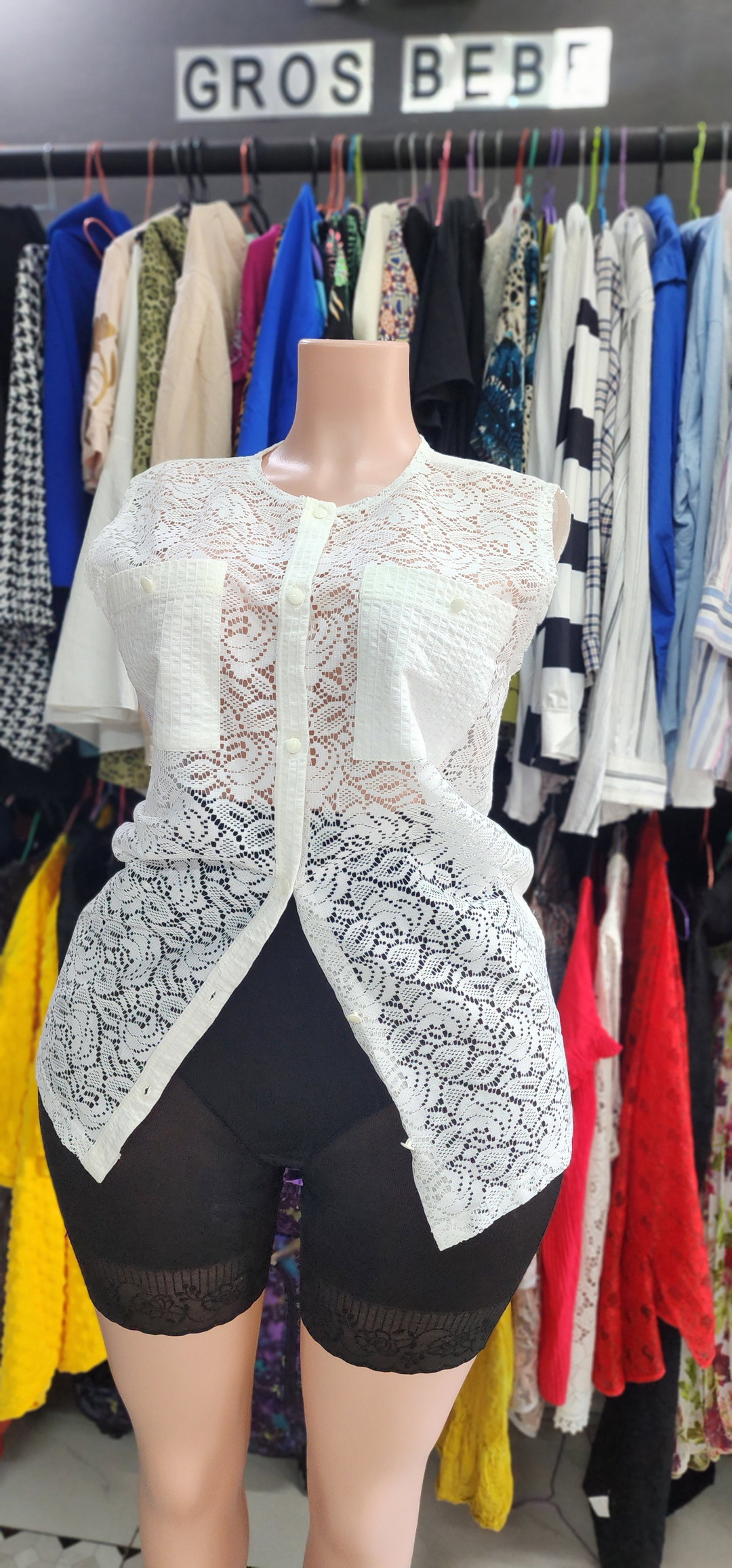 White Net Blouse (46/48)
