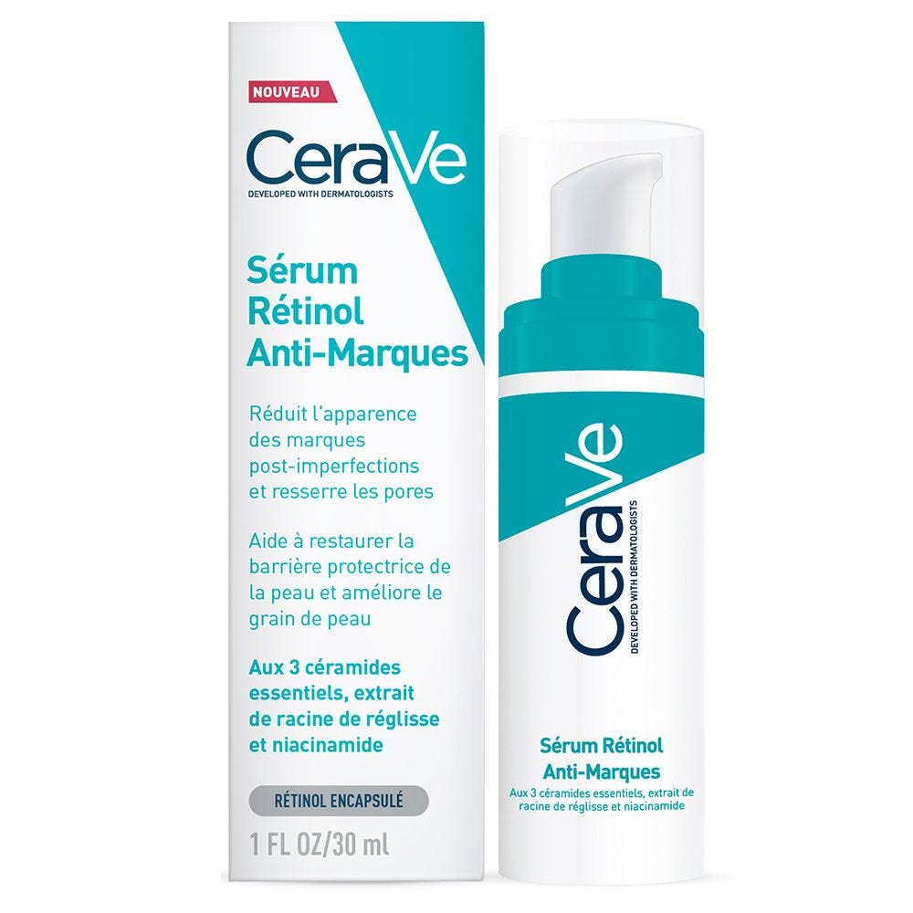 Cerave Sérum Rétinol Anti-Marques - Peaux à Imperfections, 30ml