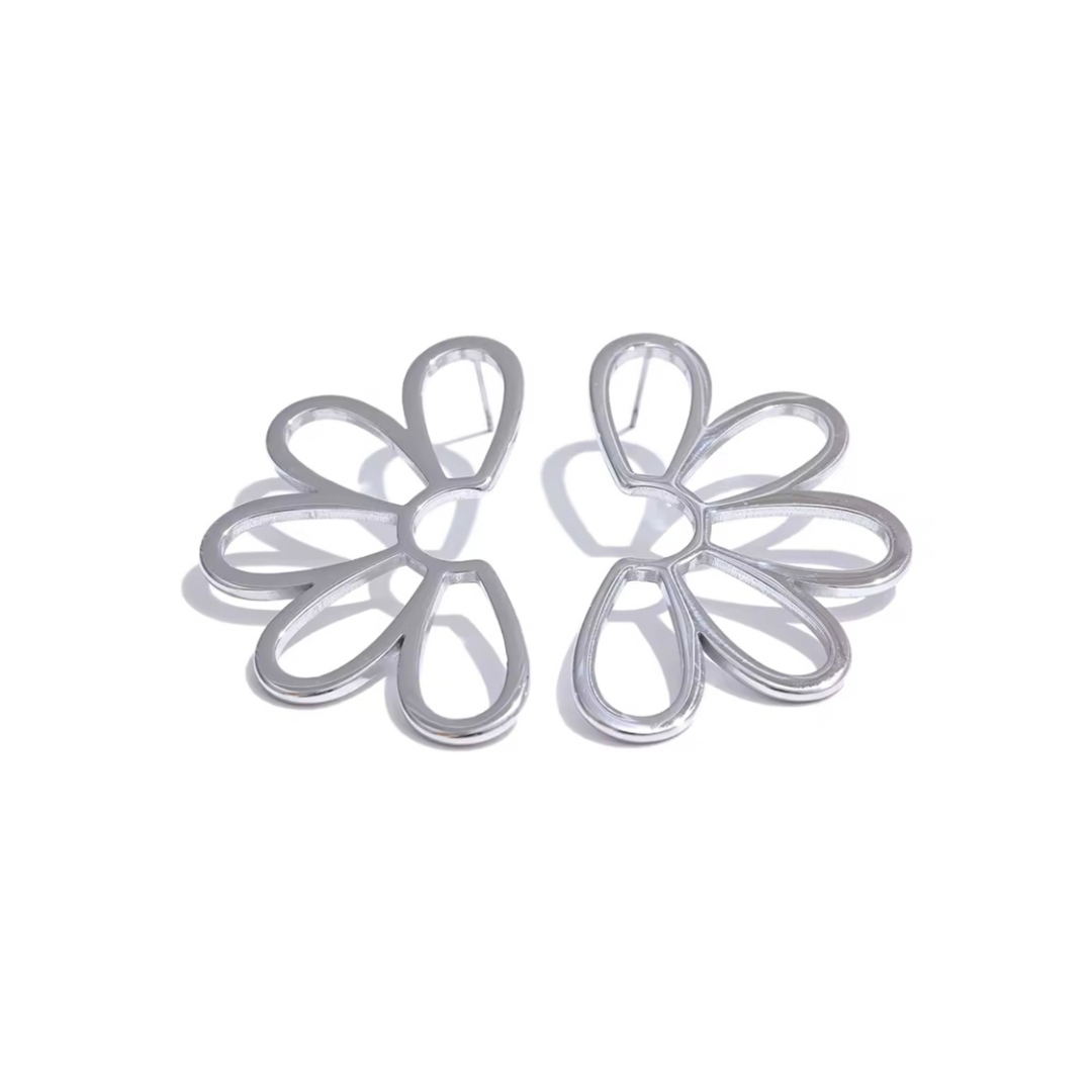 Fleur earrings silver