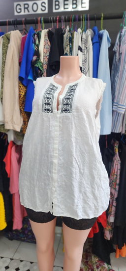 White Lin Blouse ( 46/48)