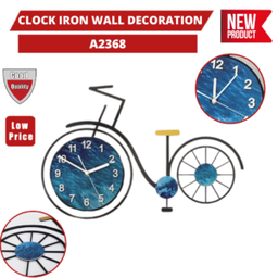 CLOCK IRON WALL DECORATION A2368 (JAM DINDING)