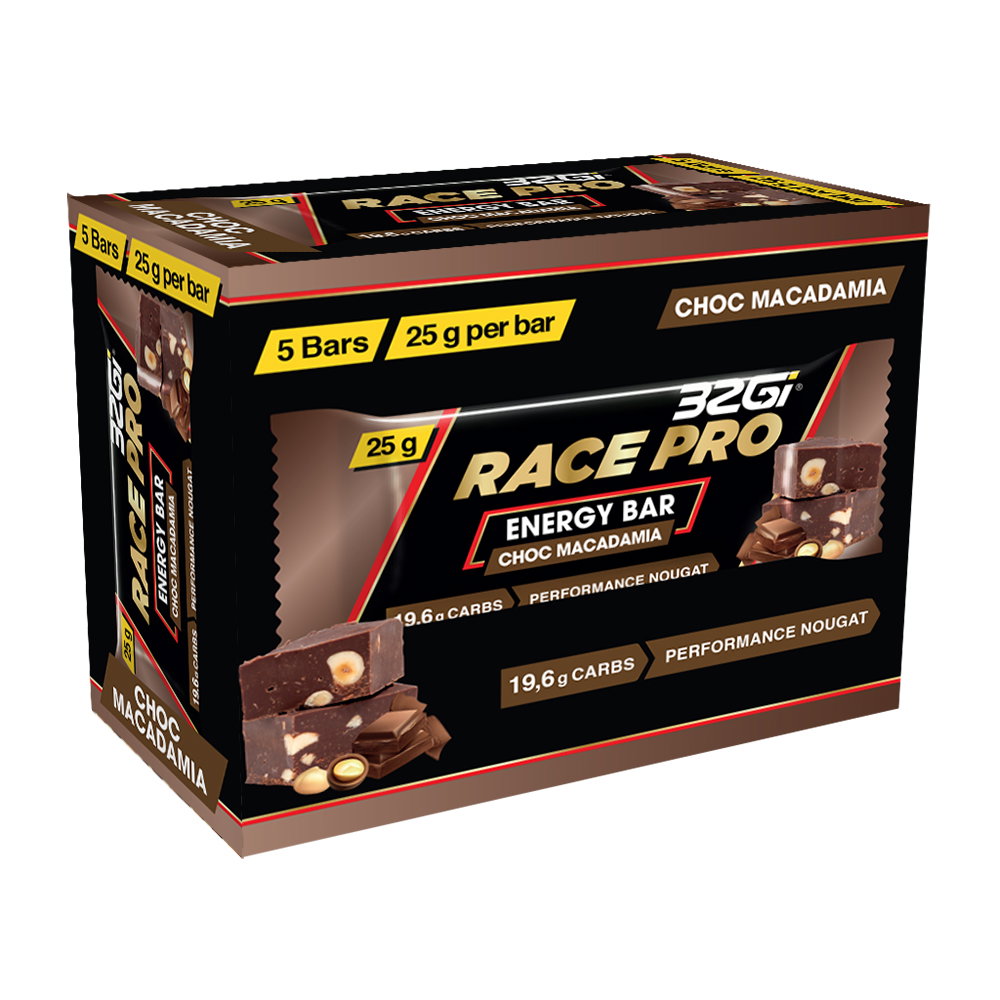 32Gi RACE PRO BAR 25G CHOC MACADAMIA 5'S