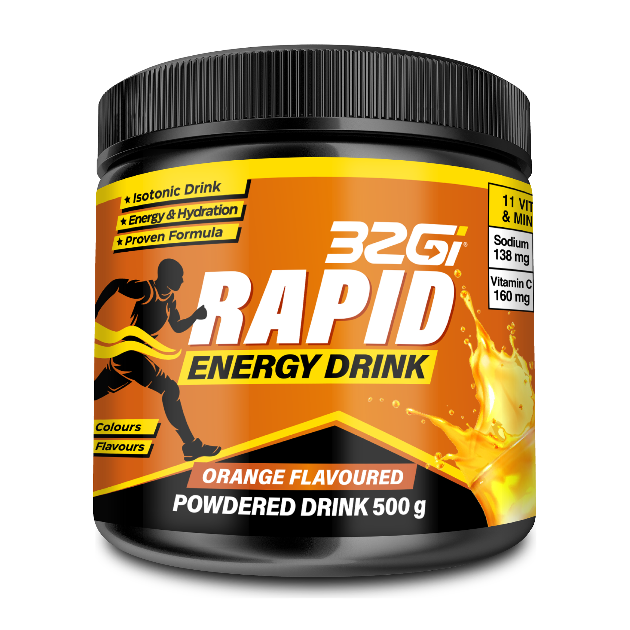 32Gi RAPID ENERGY DRINK ORANGE 280G