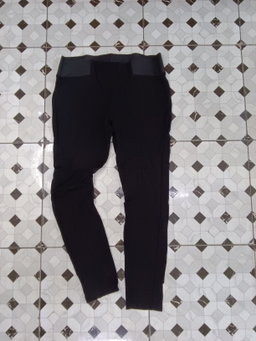 Black Elastic Waist Band Leggings (40/42)