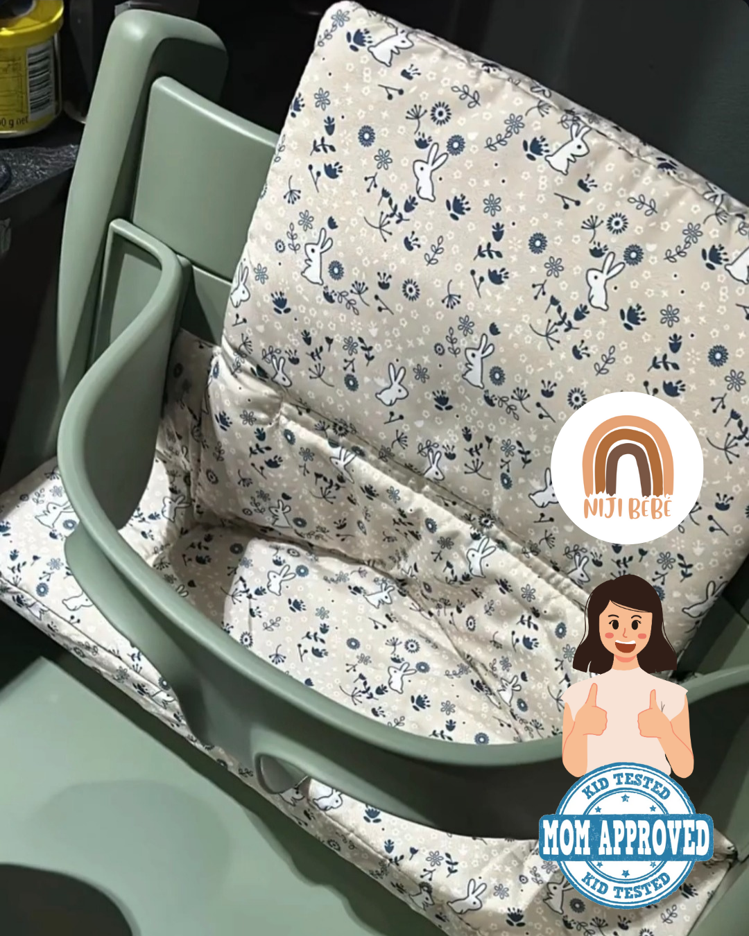 Grow With Me Classic Cushion – Garden Bunny | Inspired by Stokke Tripp Trapp