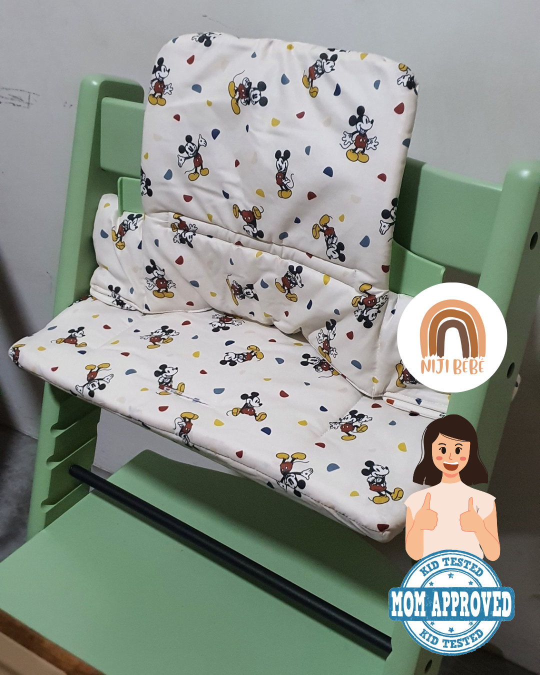 Grow With Me Water Resistant Cushion – Mickey Celebration | Inspired by Stokke Tripp Trapp_0