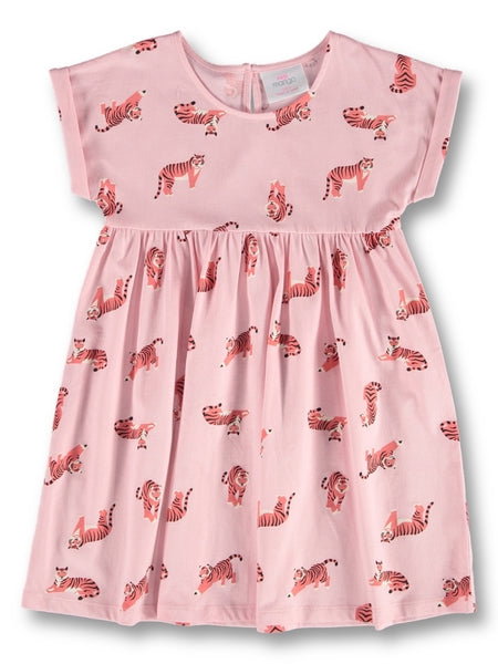 Mini Mango Toddler Girls Printed Babydoll Dress – Pink Tiger (Size 6)_0