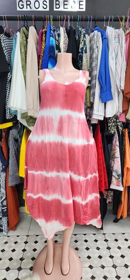 Pink and White Free Dress