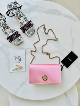 Bolsa Versace rosa Medusa / cristais 