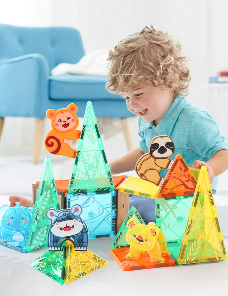Kebo Animals Magnetic Tiles – Prairie (56pcs)_0