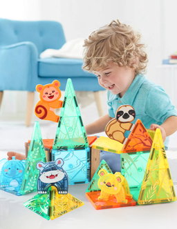Kebo Animals Magnetic Tiles – Prairie (56pcs)