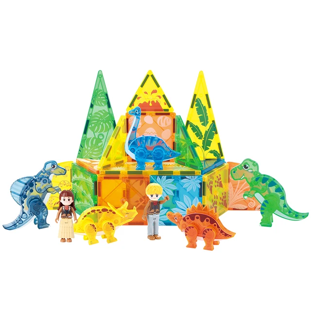 Kebo Dino Zone Magnetic Tiles (49pcs)_0