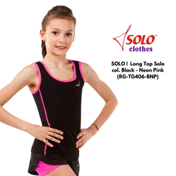 SOLO |  Long Top Solo col. Black - Neon Pink 
