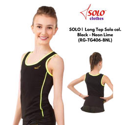 SOLO |  Long Top Solo col. Black - Neon Lime  