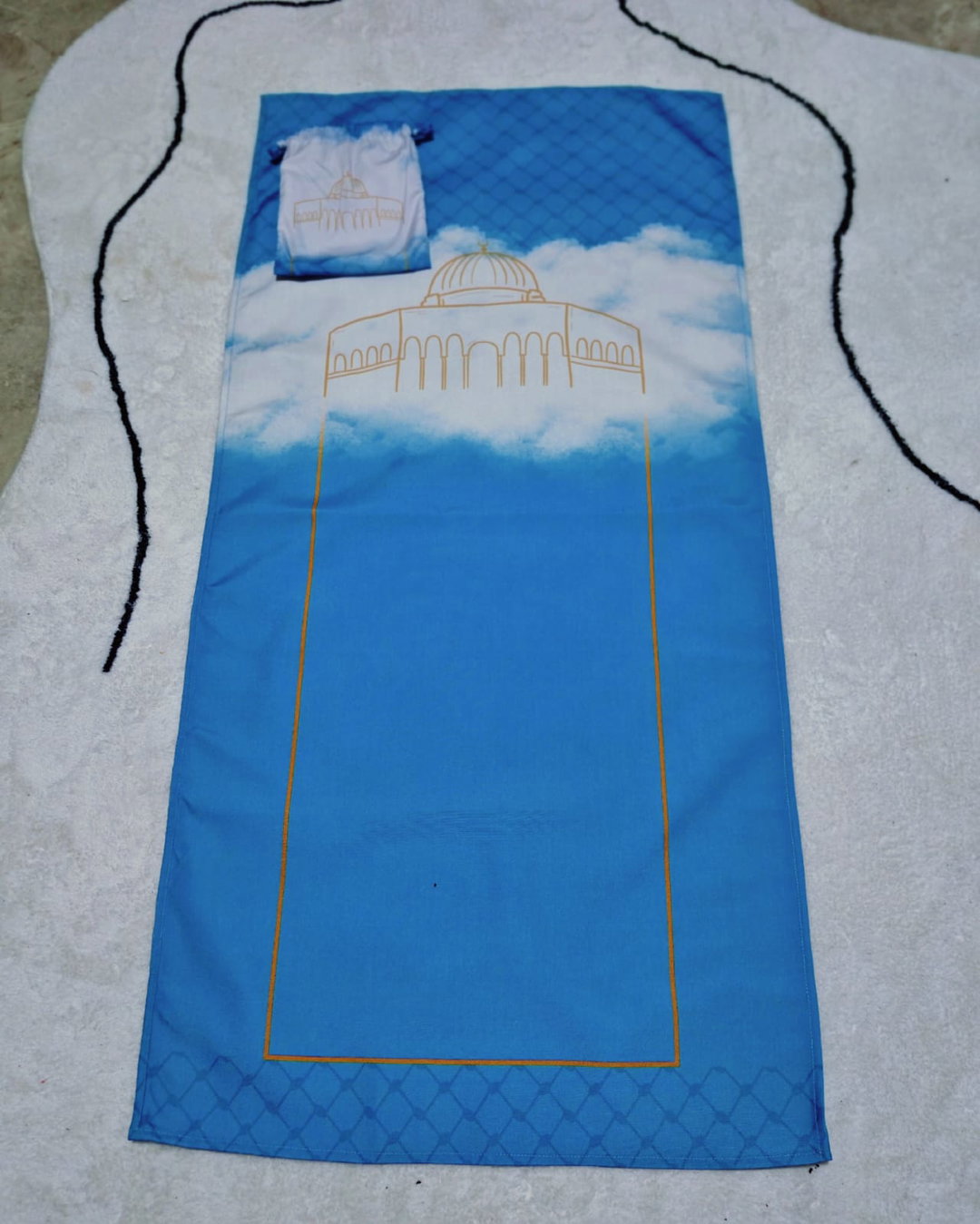 Aqsa Travel Prayer Mat - Serenity Blue
