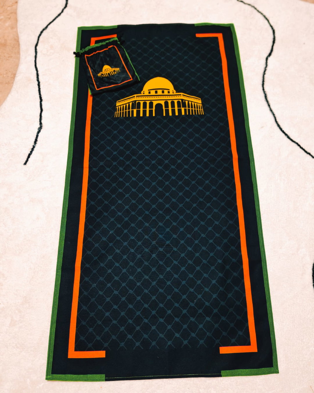 Aqsa Travel Prayer Mat - Black Keffiyeh