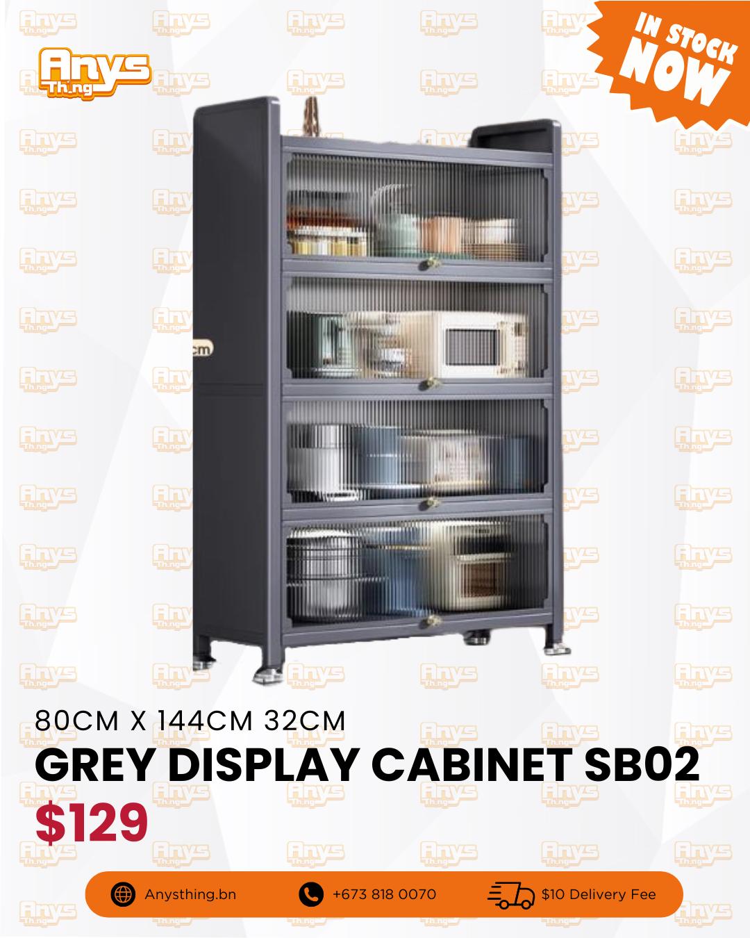 Grey Display Cabinet SB02