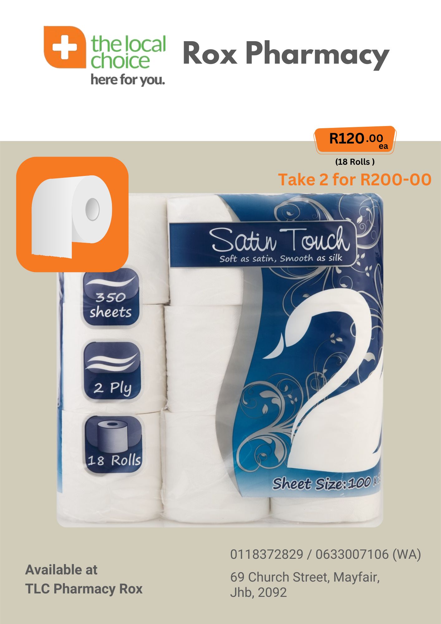 Satin Touch Toilet Roll 18's _1