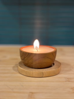 BathBreeze Soy Wax Candle - Lilin Aromaterapi / Scented Candle - Wood 160